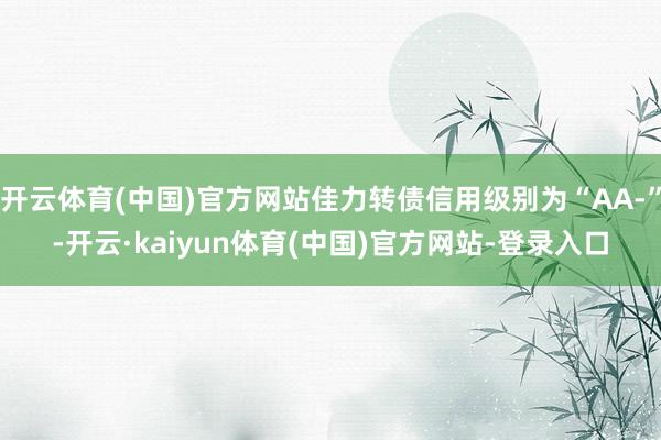开云体育(中国)官方网站佳力转债信用级别为“AA-”-开云·kaiyun体育(中国)官方网站-登录入口