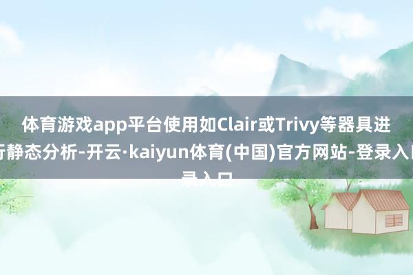 体育游戏app平台使用如Clair或Trivy等器具进行静态分析-开云·kaiyun体育(中国)官方网站-登录入口