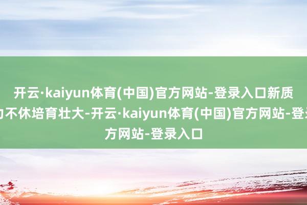 开云·kaiyun体育(中国)官方网站-登录入口新质坐褥力不休培育壮大-开云·kaiyun体育(中国)官方网站-登录入口