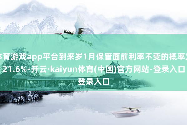体育游戏app平台到来岁1月保管面前利率不变的概率为21.6%-开云·kaiyun体育(中国)官方网站-登录入口
